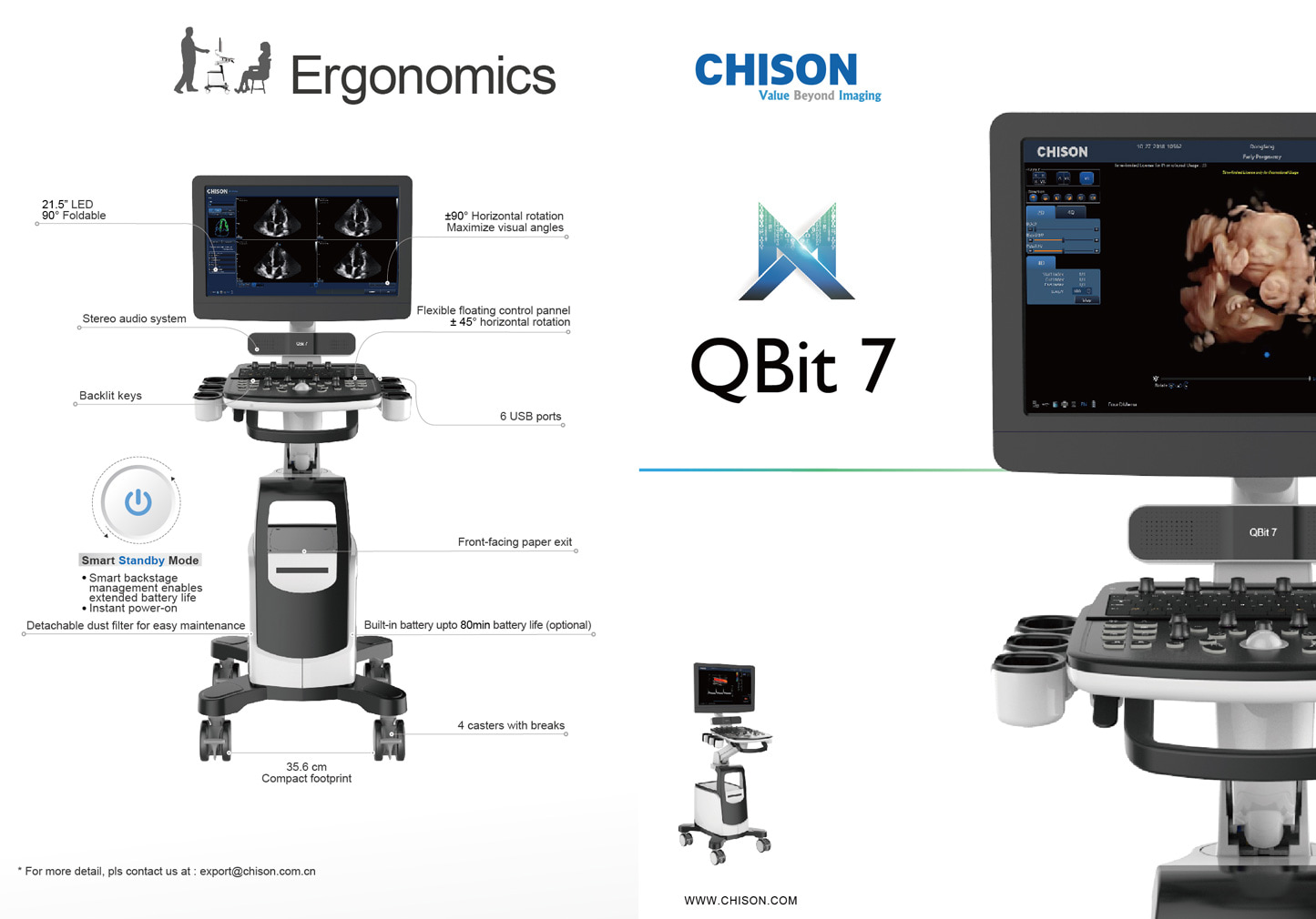 УЗИ аппарат Chison Qbit 7 — дополнительное изображение 1